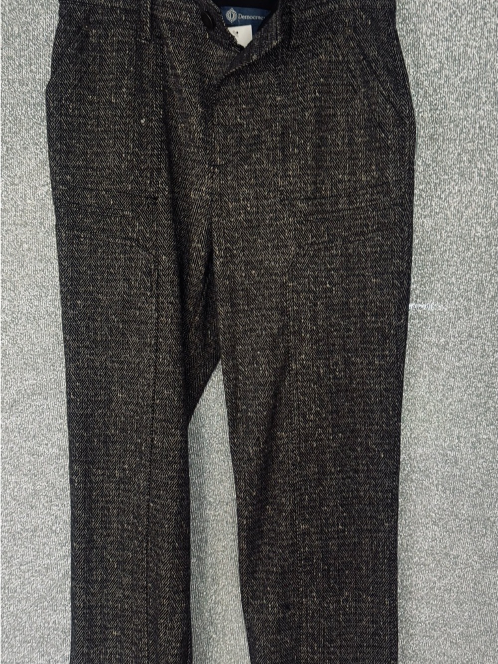 Democracy women’s Brown Herringbone Cropped Trousers